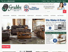 Tablet Screenshot of grubbsfurniture.com